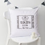 Personalised Baby Birth Details Cushion, thumbnail 1 of 3