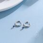 Extra Tiny Sapphire Blue Droplet Cz Hoop Earrings, thumbnail 6 of 12