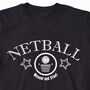 Netball Unisex Organic T Shirt, thumbnail 1 of 11