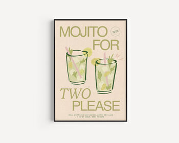 Mojito Cocktail Unframed Art Print, 4 of 5
