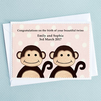 Personalised Twins Birthday Or New Baby Card, 2 of 5