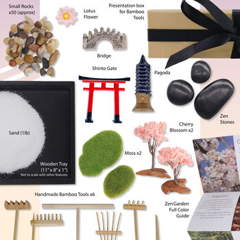 Zen Garden Kit | Japanese Mini Rock Garden Gift, 3 of 10