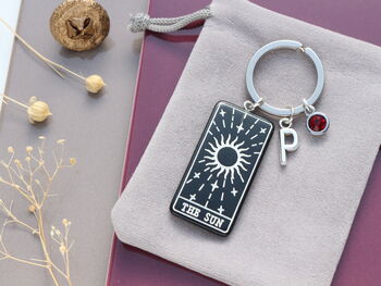 The Sun Tarot Card Personalised Keyring Whimsigoth. Witchy Accessories, 7 of 9
