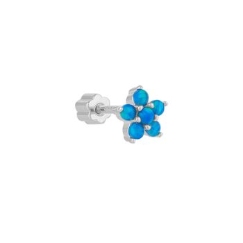 Blue Opal Star Sterling Silver Piercing One Piece, 2 of 4