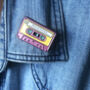 90s Retro Cassette Tape Pin Badge, thumbnail 5 of 7