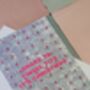 Shake Ya Tinsel Tits Christmas Card – Pink And Silver Glittery A5 – Blank Inside, thumbnail 5 of 5
