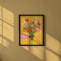 Bunch Of Flowers Illustrated Art | Wall Print, thumbnail 1 of 5