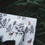 Watercolour Woodland Animals Christmas Gift Wrap Set, thumbnail 3 of 5