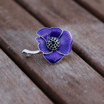 Poppy Purple Brooch, 2 of 6