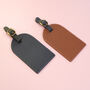 Personalised Pebble Grain Leather Luggage Tag, thumbnail 1 of 9