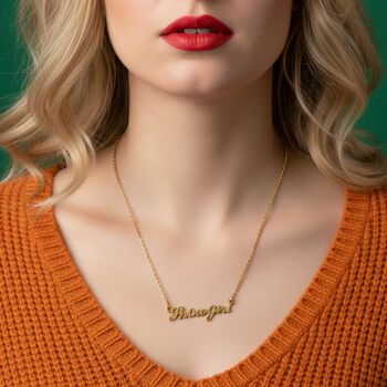 Showgirl Script Necklace Inspired By Taylor Swift, 2 of 4