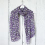Sketched Floral Scarf, thumbnail 4 of 8