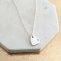 Memorial Ashes Gemstone Heart Silver Charm, thumbnail 3 of 5