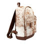 Natural Cowhide Leather Backpack In Brown And White, thumbnail 3 of 8