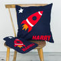 Space Rocket Hot Water Bottle Cover Personalised, thumbnail 5 of 5