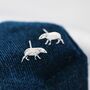 Extra Tiny Baby Tapir Stud Earrings In Sterling Silver, thumbnail 2 of 12