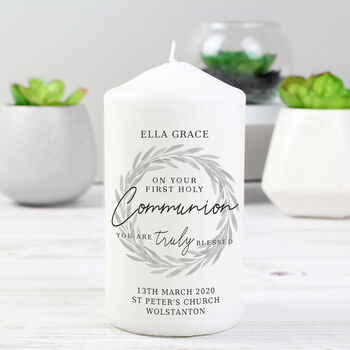 Personalised Holy Communion Candle, 2 of 2