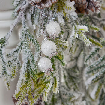 Frosted Snowdrops Christmas Swag Decoration, 5 of 6