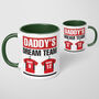 Daddys Dream Team Football Mug Dad Gift Fathers Day, thumbnail 8 of 10