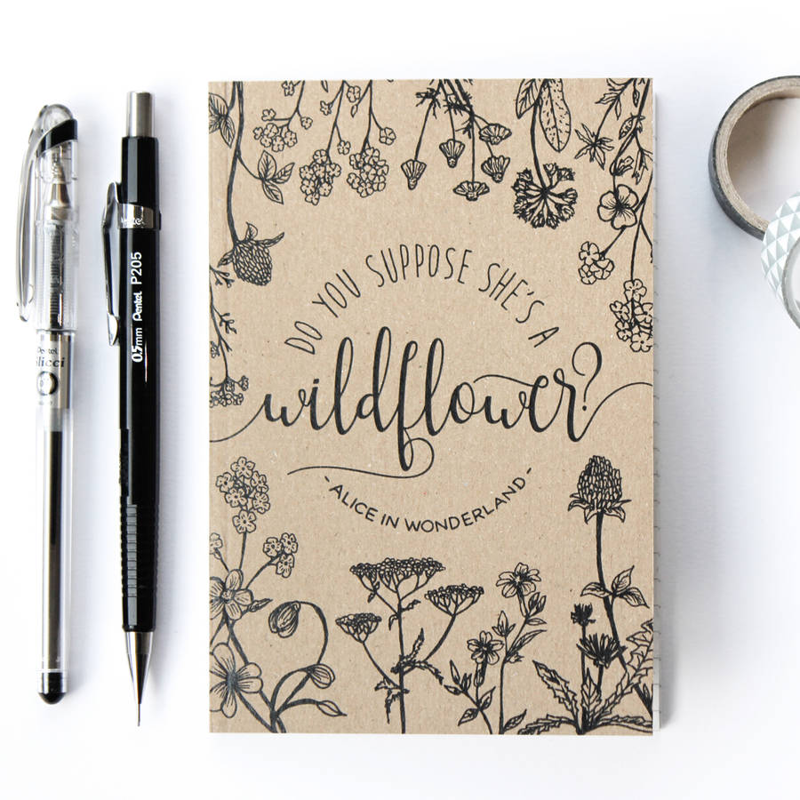 Alice In Wonderland 'Wildflower' Notebook, 1 of 5