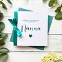 Personalised Teal Foil Birthday Card Any Name, thumbnail 1 of 8