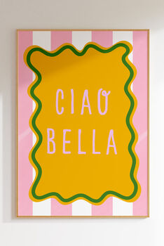 Ciao Bella Border Colourful Art Print, 2 of 3