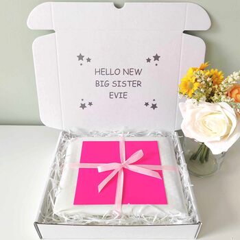 New Big Sister Gift Box With Pennant Flag, 3 of 10