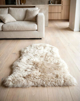 Premium New Zealand Single Sheepskin Long Wool Rug Small, 3 of 12