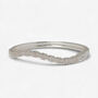 Nami 925 Sterling Silver Plated Cz Stone Wave Bangle, thumbnail 1 of 4