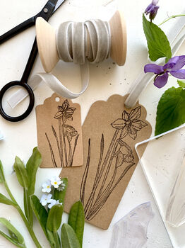 Daffodil Flower Rubber Stamp, 3 of 5