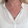 The En Pointe Duo Black Tourmaline Necklace, Silver, thumbnail 6 of 9