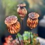 Set Of Three Copper Seed Head Garden Planter Stakes, thumbnail 4 of 9