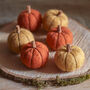 Set Of Three Autumnal Felt Pumpkins, thumbnail 1 of 3