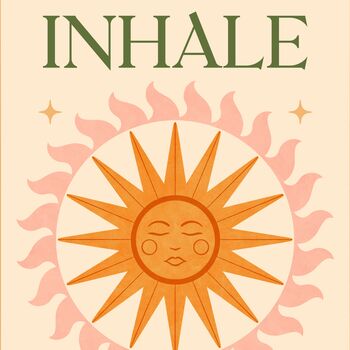 Inhale Exhale, Boho Yoga Quote Art Print Poster, 4 of 4