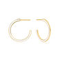 Optic White Enamel Gold Plated 925 Hoop Earrings By ANIA HAIE ...