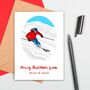 Personalised Ski Christmas Card, thumbnail 1 of 4