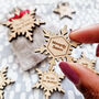 Wooden Personalised Family Christmas Tokens, thumbnail 1 of 5