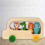 Personalised Wooden Wild Animal Bus, thumbnail 1 of 3