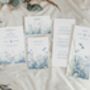 Dusty Blue Wildflower Wedding Invitations, thumbnail 4 of 4