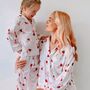 Personalised Women's Pink Satin Heart Valentine Pyjamas, thumbnail 1 of 4