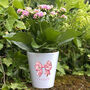 Personalised Pink Floral Bow Mother's Day Plant Pot, thumbnail 1 of 2