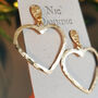 'The Lovers, Portia' Ethical Artisan Brass Earrings, thumbnail 3 of 3