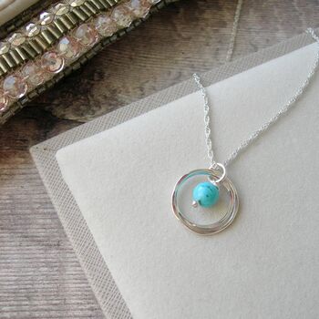 Turquoise Circles Necklace, 2 of 5