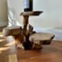 Varnished Teak Root Wooden Plant Multi Level Stand, thumbnail 4 of 12