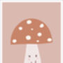 Toadstool Muted Colours Kids Room Art Print, thumbnail 6 of 6