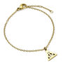 Harry Potter Deathly Hallows Stainless Steel Gold Chain Bracelet, thumbnail 1 of 3