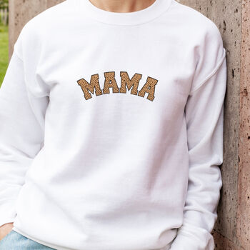 Mama Leopard Print Sweatshirt, 2 of 7