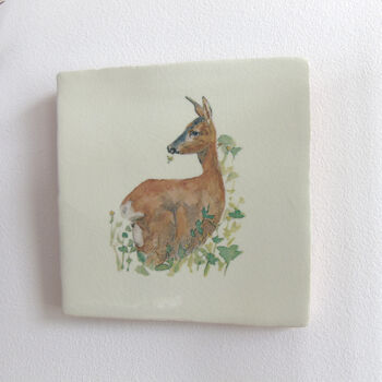 Roe Deer Ceramic Tile Wall Art, 5 of 11