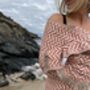 Capri Herringbone Luxury Cotton Blanket Terracotta Red, thumbnail 11 of 11