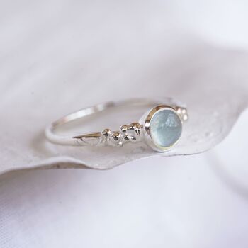 Sterling Silver Aquamarine Ring, 3 of 9
